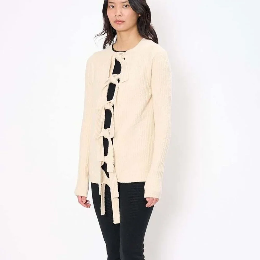 Lauren Manoogian Cotton Crewneck Cardigan *NWT*, Size Large - Picture 3 of 11